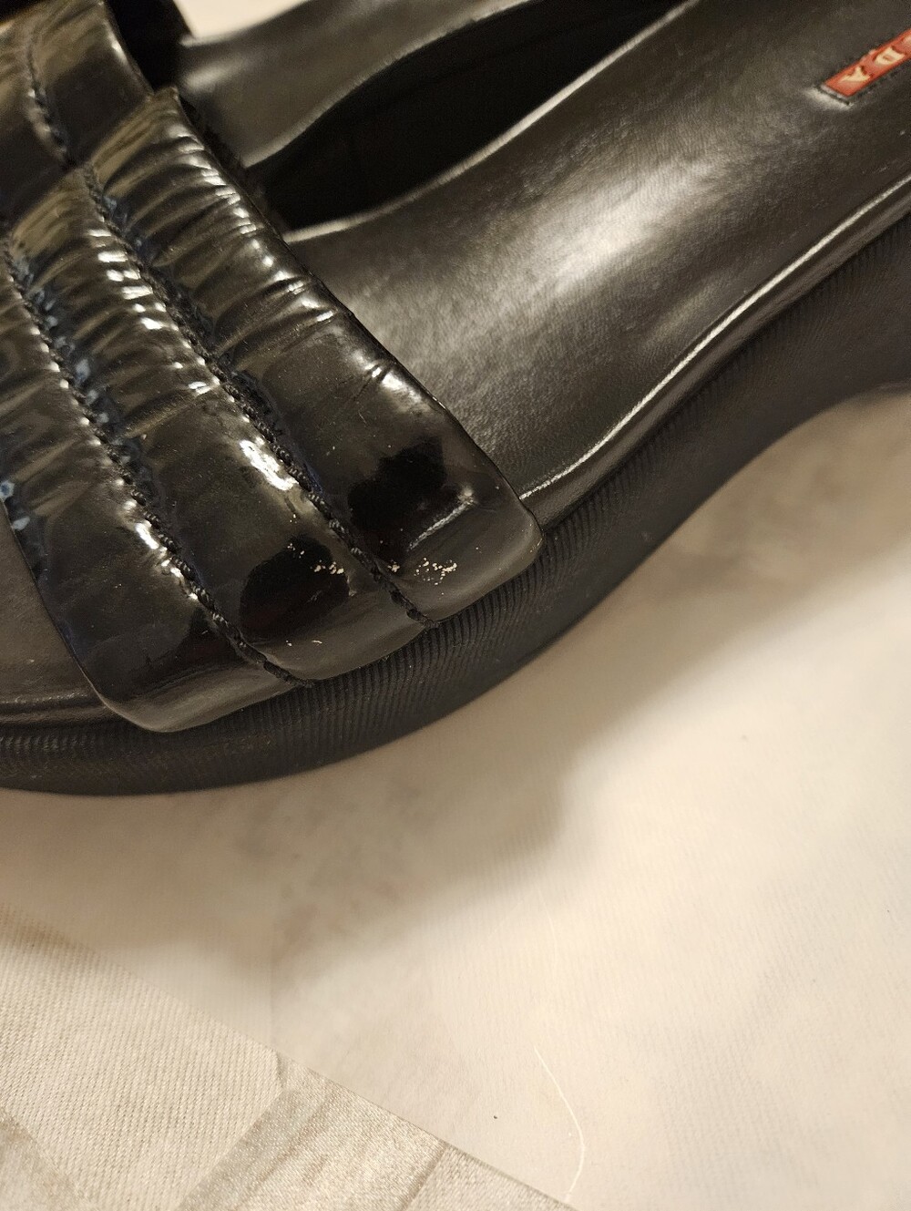 Prada Black Leather Slide Sandals EU 40.5 or US 10 - Picture 8 of 11